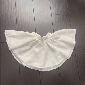 Old Navy toddler girl cream tulle silver sparkle skirt size 12-18M EUC
